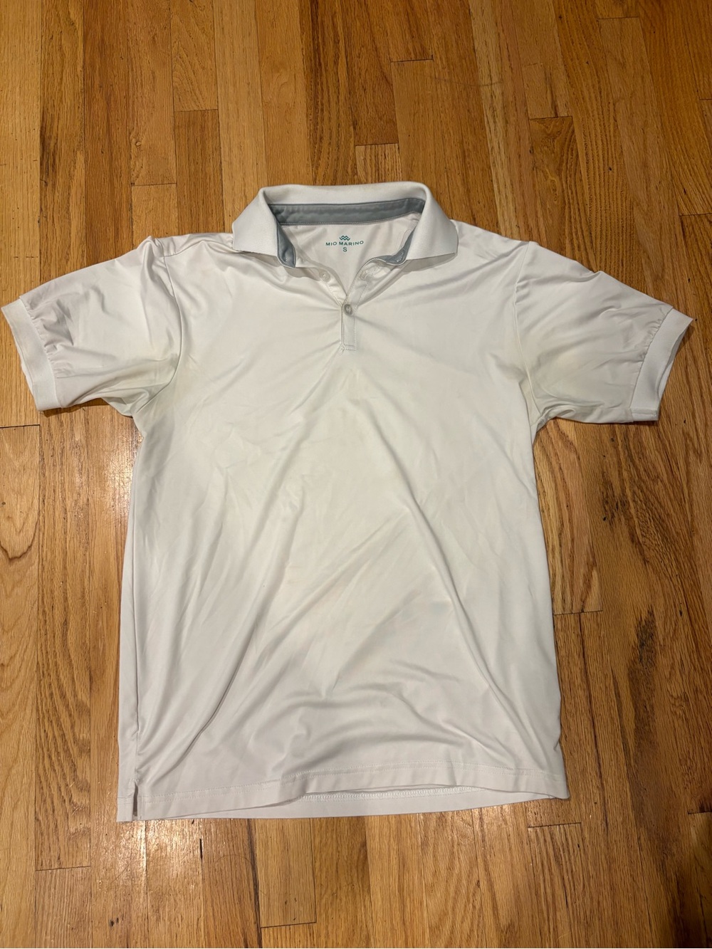 Mio Marino White Short-Sleeve Performance Polo